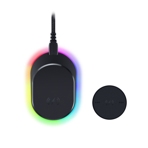 Nabíjecí stanice a kroužek Razer Mouse Dock Pro pro bezkabelové nabíjení herí myši