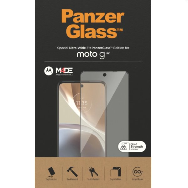 Ochranné sklo PanzerGlass UWF pro Motorola Moto G62/G32, černé
