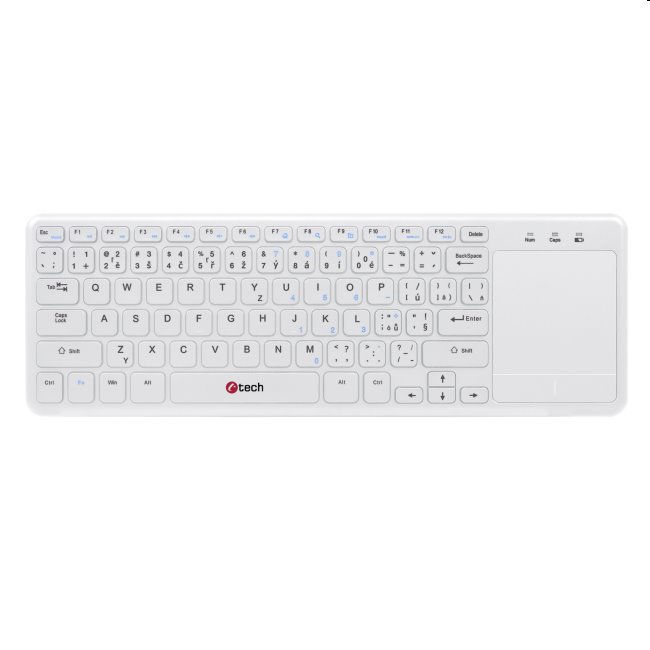 C-Tech bezdrátová klávesnice s touchpadem (SK layout)