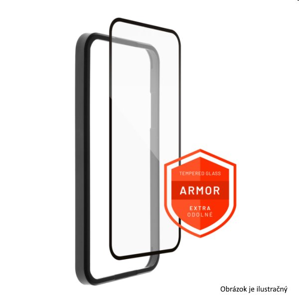 FIXED Armor prémiové ochranné tvrzené sklo pro Apple iPhone 15, černé