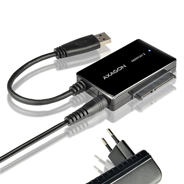 AXAGON ADSA-FP3, SATA 6G HDD FASTport3 redukce, AC adaptér, USB 3.0