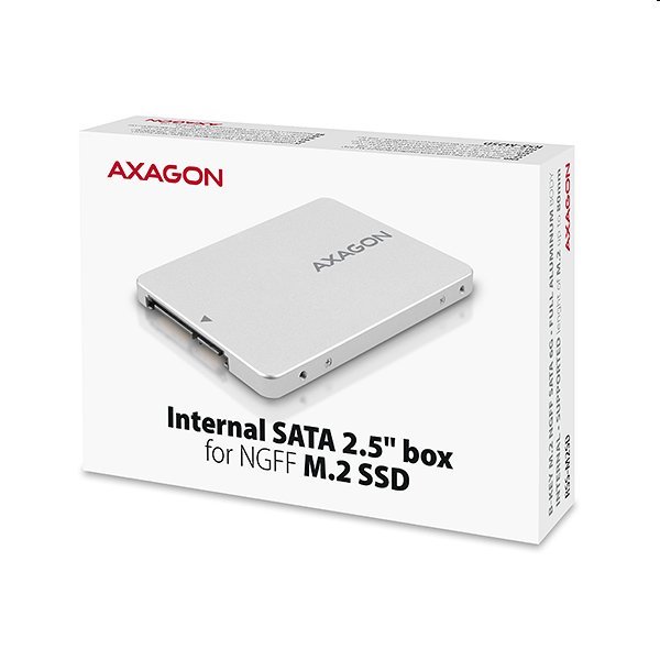 AXAGON RSS-M2SD, M.2 SSD, SATA, 2.5 &quot;interní adaptér, hliníkové provedení