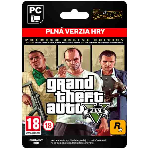 Grand Theft Auto 5 (Premium Online Edition)[Social Club]
