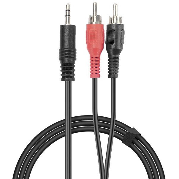 Kabel Speedlink stereo jack/cinch, 2m, černá