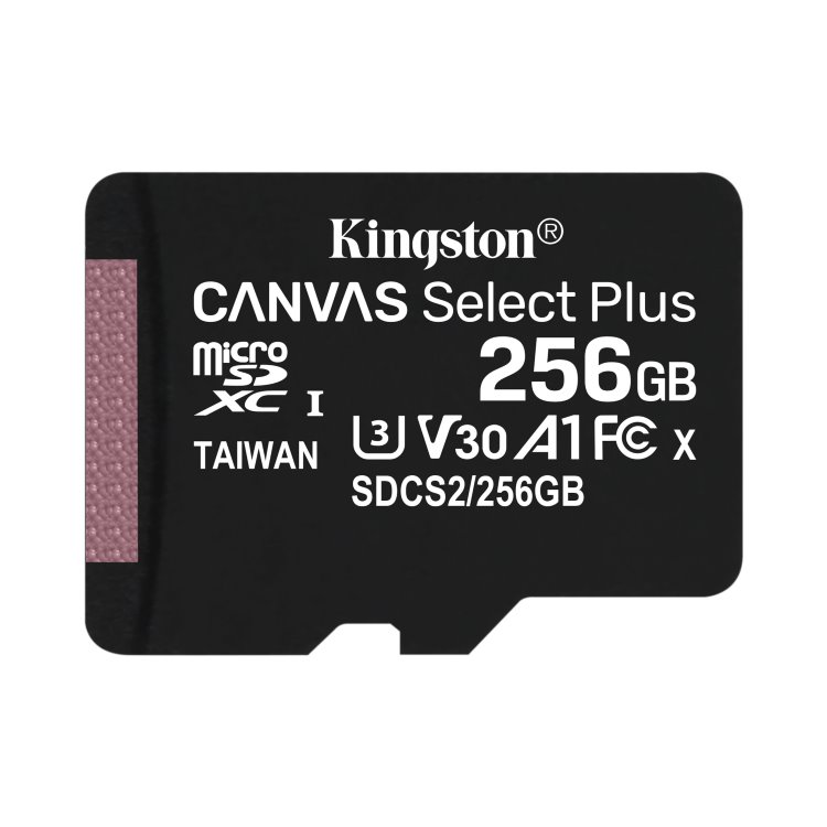 Kingston Canvas SeIect Plus Micro SDXC 256GB, UHS-I A1, Class 10 - rychlost 100/85 MB/s