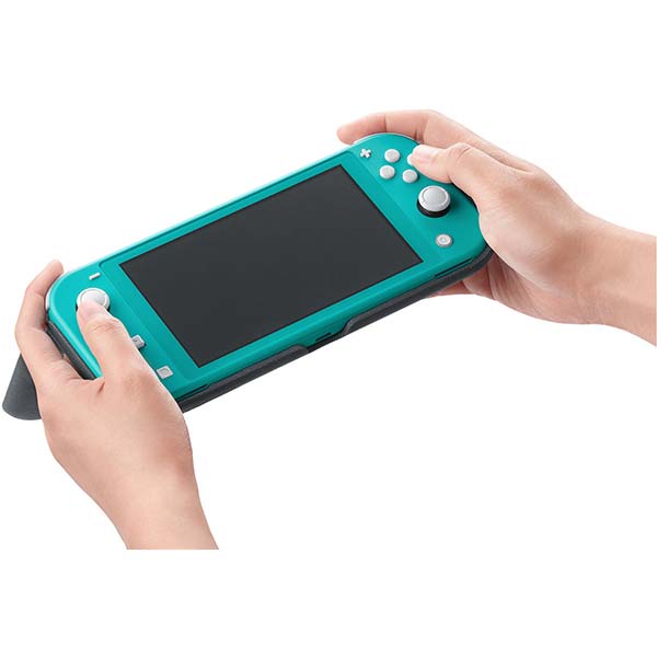 Nintendo Switch Lite překlápěcí pouzdro a ochranná fólie, šedé
