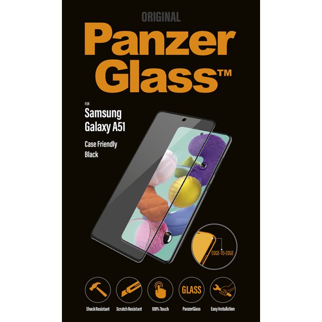 Ochranné temperované sklo PanzerGlass Case Friendly pro Samsung Galaxy A51-A515F, black