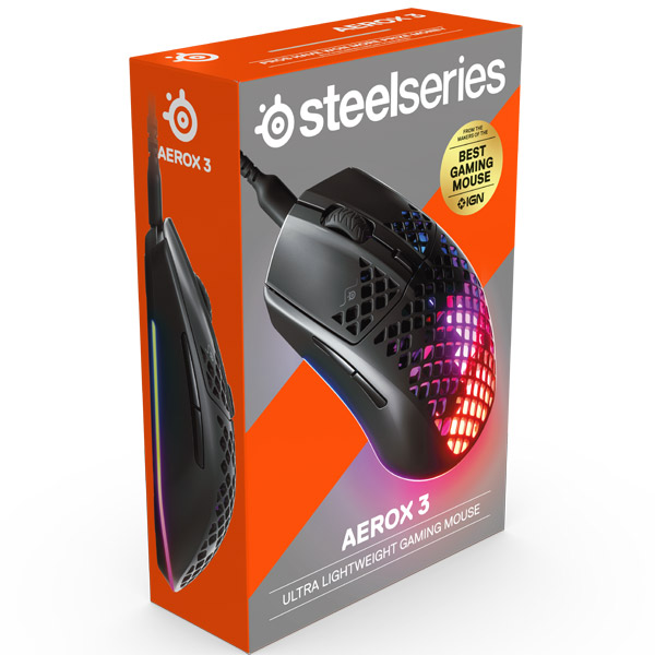 Herní myš SteelSeries Aerox 3, black