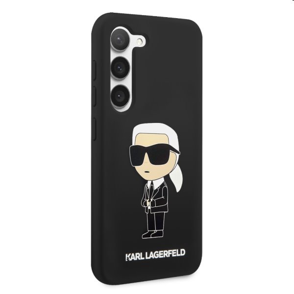 Pouzdro Karl Lagerfeld Liquid Silicone Ikonik NFT pro Samsung Galaxy S23, čierne
