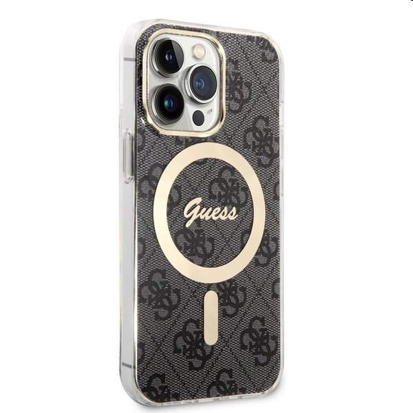 Pouzdro Guess 4G IML MagSafe for Apple iPhone 13 Pro, černé