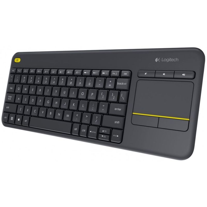 Logitech K400 Plus - Wireless Touch Keyboard - BLACK - SK/CZ Logitech K400 Plus - Wireless Touch Keyboard - BLACK - SK/CZ