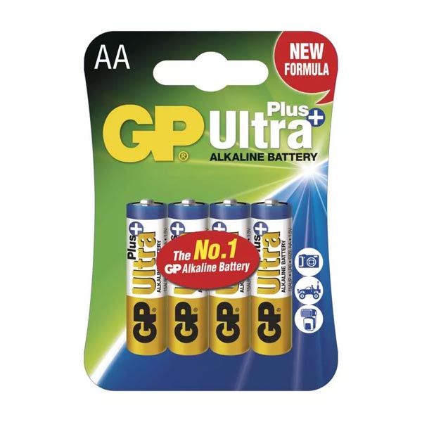 GP alkalická baterie ULTRA PLUS AA (LR6) 4BL