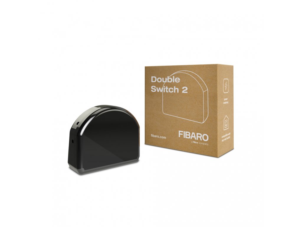 Fibaro Double Switch 2-dvojspínač, 2x 1.5kW, černý