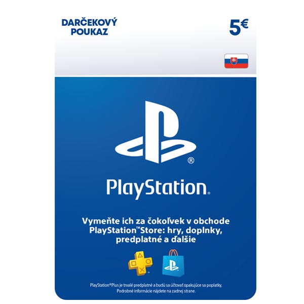 PlayStation Store - dárková karta 5€ PlayStation Store - dárková karta 5€