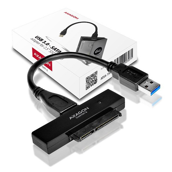 Vysokorychlostní adaptér Axagon ADSA-1S6 USB 3.0-2.5"HDD SATA