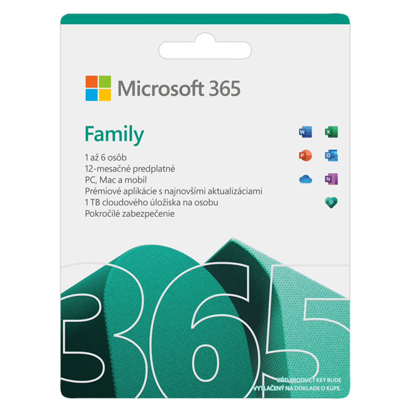 Microsoft 365 pro rodiny-12 měsíců