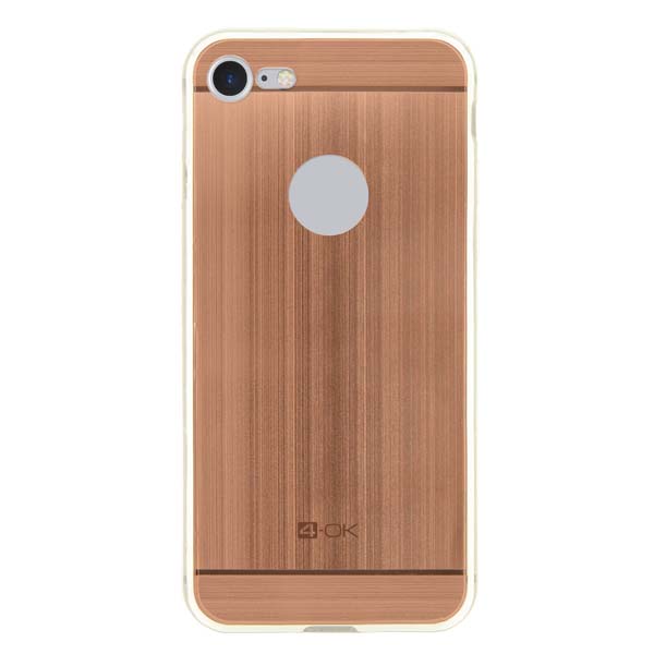 Pouzdro 4-OK TPU Metal Case Pro iPhone 7, růžovo-zlatá