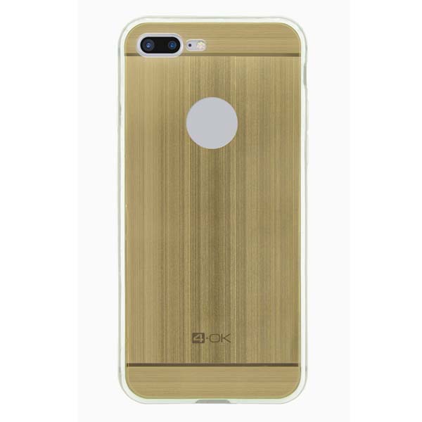 Pouzdro 4-OK TPU Metal Case Pro iPhone 7 Plus, zlatá