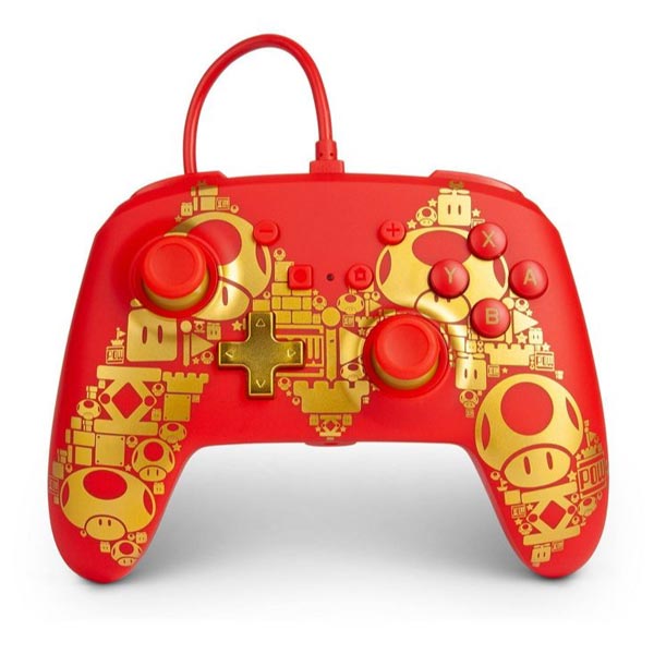 Kabelový ovladač PowerA Enhanced pro Nintendo Switch, Mario Gold M