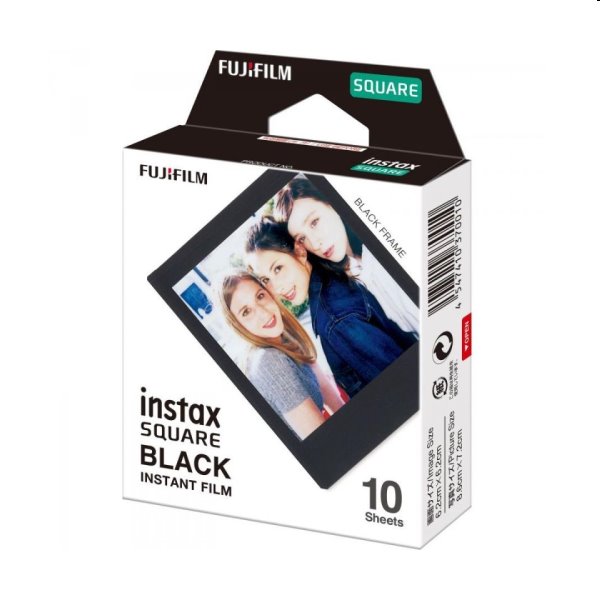 Fujifilm Instax Square Black Frame, 10 Ks