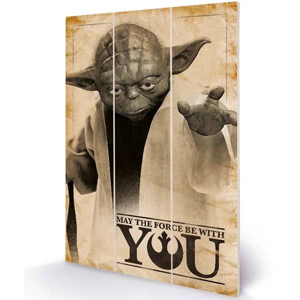 Obraz Wood Print Yoda May The Force (Star Wars) Obraz Wood Print Yoda May The Force (Star Wars)