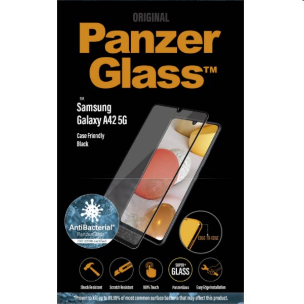 Ochranné temperované sklo PanzerGlass Case Friendly pro Samsung Galaxy A42 5G - A426B, černé