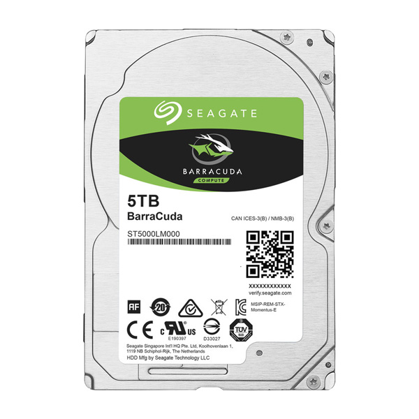 Seagate 5TB Barracuda25 2,5" SATAIII 5400 128 MB Seagate 5TB Barracuda25 2,5" SATAIII 5400 128 MB