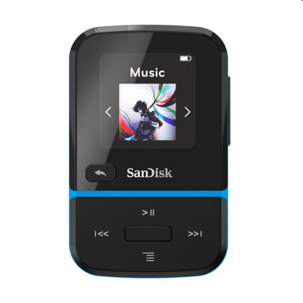 Přehrávač SanDisk MP3 Clip Sport Go 32 GB, modrý