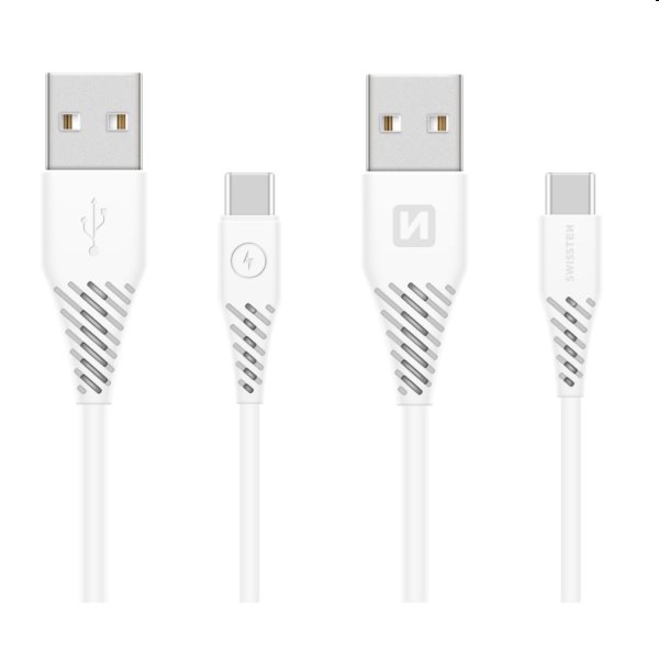 Swissten Data Cable Textile USB / USB-C 1.5 m, bílý Swissten Data Cable Textile USB / USB-C 1.5 m, bílý