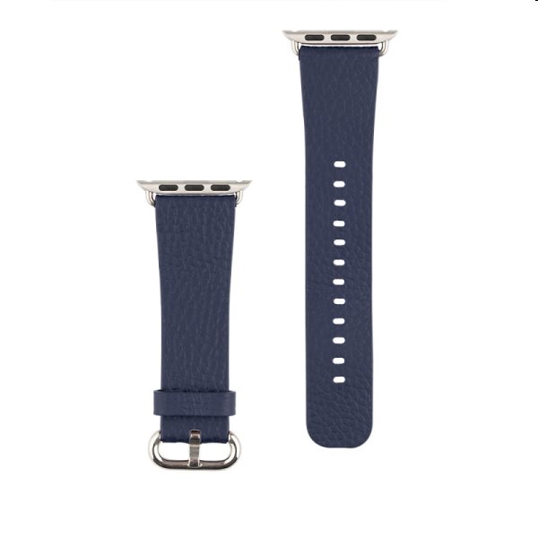 kůžený řemínek COTEetCI Leather pro Apple Watch 42/44/45mm, modrý