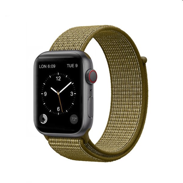 Nylonový řemínek COTEetCI Magic Tape pro Apple Watch 38/40/41mm, zelený