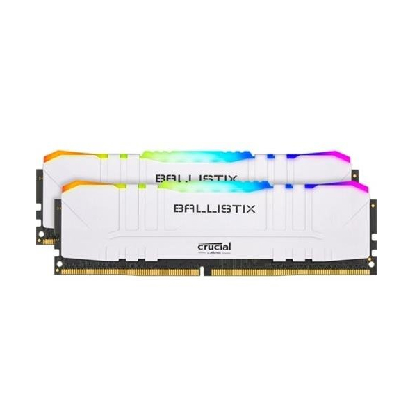 Crucial Ballistix DDR4 16GB (2x8GB) 3200MHz CL16 Unbuffered RGB, White