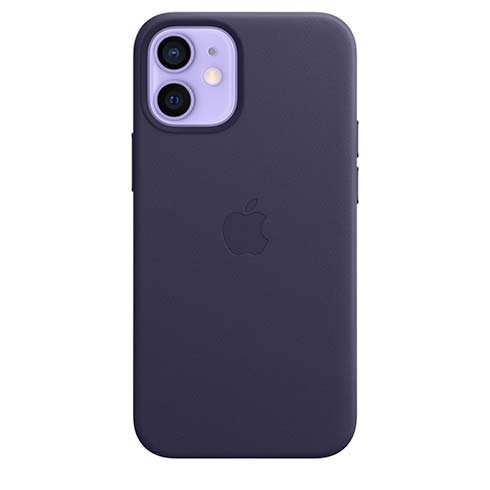 Apple iPhone 12 mini Leather Case with MagSafe, deep violet