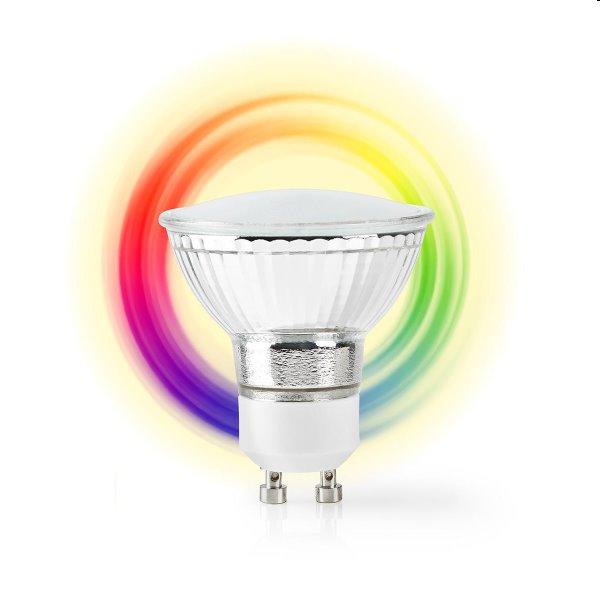 Smart RGB LED žárovka Nedis 5W GU10 330lm