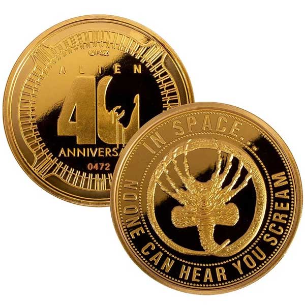 Sběratelská mince Limited Edition Alien 40th Anniversary Collectible Coin Sběratelská mince Limited Edition Alien 40th Anniversary Collectible Coin