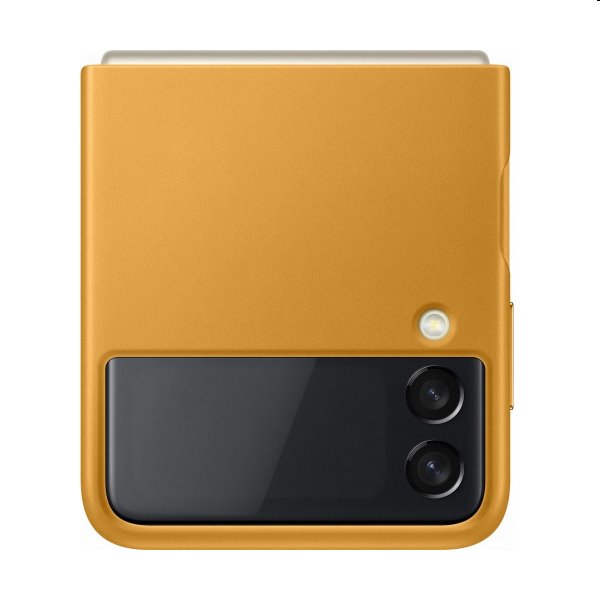 Pouzdro Leather Cover pro Samsung Galaxy Z Flip3, mustard