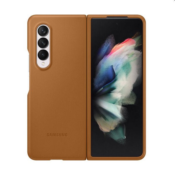 Pouzdro Leather Cover pro Samsung Galaxy Z Fold3, camel