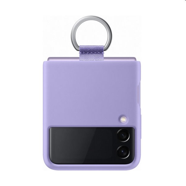 Pouzdro Silicone Cover s držiakom na prst pro Samsung Galaxy Z Flip3, purple