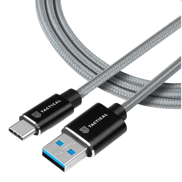 Tactical kevlarový USB-A/USB-C kabel, 1m