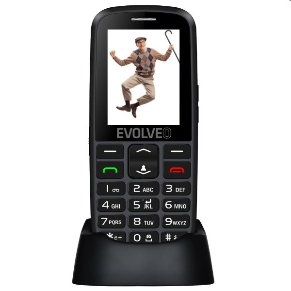Evolveo EasyPhone EG, black + nabíjecí stojan
