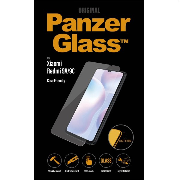 Ochranné temperované sklo PanzerGlass Case Friendly pro Xiaomi Redmi 9A/9AT/9C, black