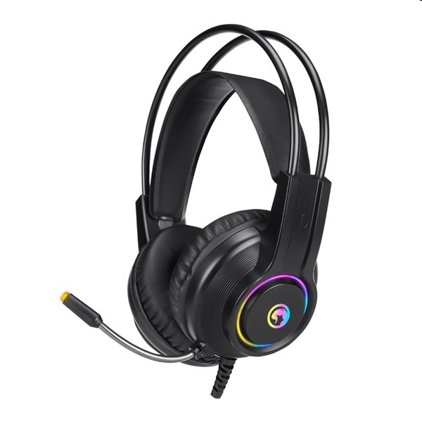 Marvo HG8935, sluchátka s mikrofonem, ovládání hlasitosti, černá, podsvícená, USB Marvo HG8935, sluchátka s mikrofonem, ovládání hlasitosti, černá, podsvícená, USB