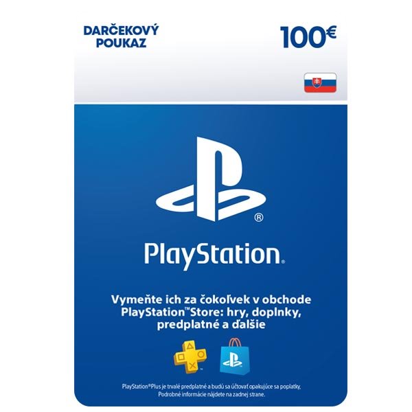 PlayStation Store - dárkový poukaz 100 €