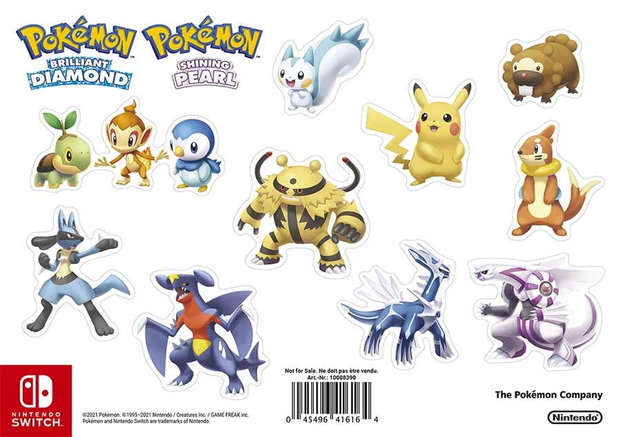 Dárek - Pokémon: Brilliant Diamond & Shining Pearl Sticker Sheet v ceně 129,- Kč