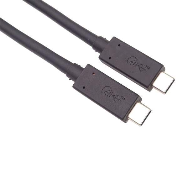 PremiumCord USB4 kábel 1 m, 40Gbps, Thunderbolt 3, certifikovaný USB-IF, černý