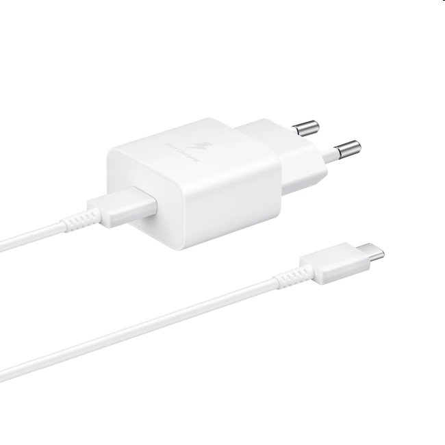 Rychlonabíječka Samsung 15W s USB-C kabelem, white