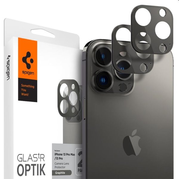 Spigen ochranné sklo pro fotoaparát pro iPhone 13 Pro/13 Pro Max, graphite