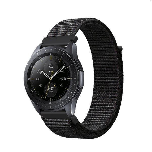 COTEetCI univerzální nylonový náramek 20 mm pro Apple Watch 42/44/45 mm, černý