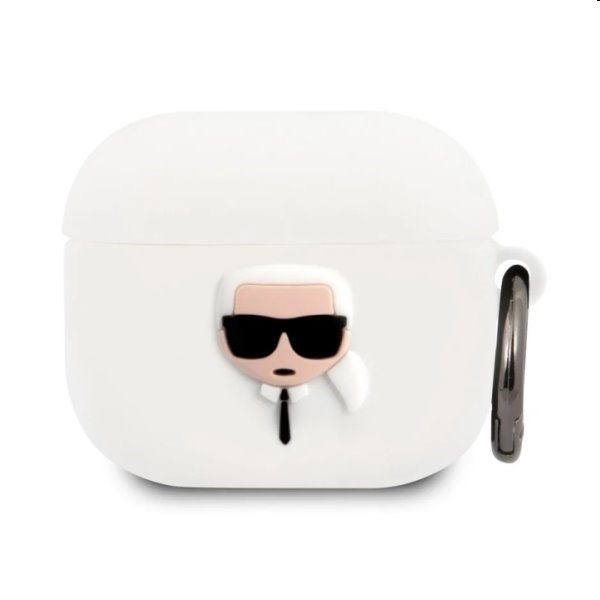 Karl Lagerfeld silikonový obal Karl Head pro Apple AirPods 3 (KLACA3SILKHWH), white