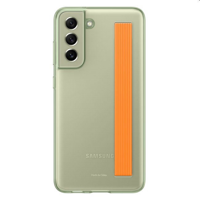 Pouzdro Clear Strap Cover pro Samsung Galaxy S21 FE 5G, olive